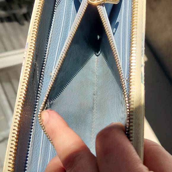 RARE Miu Miu Long Zip Wallet - Madras Print - Yellow with Black Cats - Picture 10 of 16